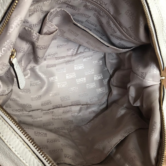 Michael Kors Bedford Ivory Leather Satchel - Picture 5 of 8